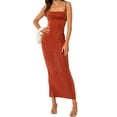 thumbnail image 3 of Coduop Women Maxi Bodycon Dress Backless Spaghetti Strap Sleeveless Long Dresses, 3 of 6