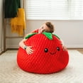 thumbnail image 4 of Big Joe Strawberry PlushiPals Super Soft Bean Bag Chair for Kids, Ultra-Soft Plush Polyester Blend, 2.5 feet Refillable, 4 of 9