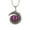 Purple with chain, variant on Men's Stainless Steel Hip Hop Non-mainstream Taoism Gossip Black Demon Devil's Eye Gemstone Pendant Necklace, Gothic Vintage Punk Free Chain