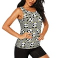 thumbnail image 2 of Fotbe Panda With Crown And Stars Blusas Sin Mangas para Mujer – Estilo Casual, Corte Suelto, Slim-Fit, Cuello Redondo Deportivo, Tops de Verano para Gimnasio y Yoga-X-Large, 2 of 7