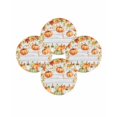 thumbnail image 7 of 15 Inch Round Placemats Set of 4, Orange Green Pumpkins Fall Non Slip Heat Insulation PP Table Mats, Thanksgiving Botanical Vintage Washable Place Mats for Kitchen Dining Party Table Decor, 7 of 7