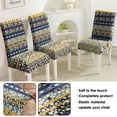 thumbnail image 5 of Chair Covers for Dining Room Set of 4, Stretch Washable Polyester Kitchen Chair Slipcovers Featuring Boho Chic, Nordic Style, Artistic, Rustic, Earthy Patterns with Removable Protector, 5 of 7