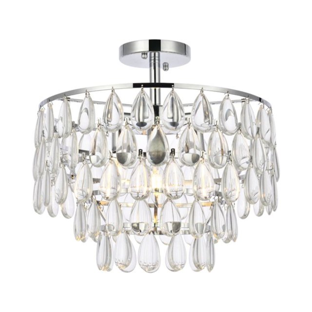 Elegant Lighting Mila Support Affleurant 16 Pouces en chrome