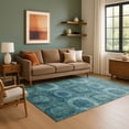thumbnail image 7 of Addison Rugs Mayfield Premium Machine Washable Transitional Panels Blue Rectangle Rug, 8' x 10', 7 of 7