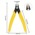 thumbnail image 3 of 5’’ Mini Wire Cutter, Precision Flush Cutter, Strong and Sharp Side Cutting pliers with an Opening Spring, Ideal for Ultra-fine Cutting Needs (Yellow Handle), 3 of 7