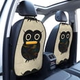 thumbnail image 3 of Xecao Owl with Mandala Pattern Car Seat Back Protector 2 Pack Large Capacity Pocket, Kick Mats Back Seat Protector, 3 of 8