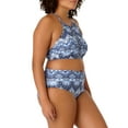thumbnail image 5 of Juniors' Plus-Size Printed High-Neck Halter Swimsuit Top, 5 of 6