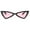 Black Pink, variant on Womens Bling Engrave Triangle Plastic Cat Eye Plastic Sunglasses Black Pink