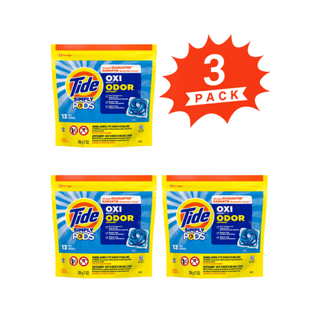 Tide Simply PODS Oxi   Odor Defense Laundry Detergent Pacs 3 in 1 (Pack 3) - 39 Count