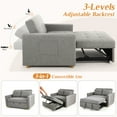 thumbnail image 4 of SEJOV Pull Out Sofa Bed 2 Seater Loveseats, Convertible Linen Sleeper Sofa Bed for Small Space with Adjsutable Backrest & Spring Support, Gray, 4 of 8