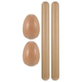 thumbnail image 1 of 1 Set of Wooden Egg Shakers Musical Wood Rhythm Sticks Orff Percussion Instruments, 1 of 6