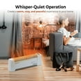 thumbnail image 6 of Comfort Zone Electric Baseboard Space Heater with Adjustable Thermostat, White, 6 of 7