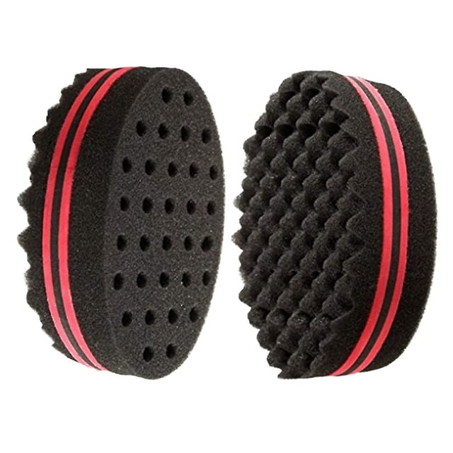 Esponja para el cabello, esponja para rizos afro, esponja para cepillo de pelo de barbero con agujeros grandes oso de fresa Hogar
