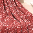 thumbnail image 3 of Red Christmas Deer and Snowflake Pattern Blanket,Comfortable Soft Lamb Wool Throw Blanket,All Season,Warm Lightweight Blankets for Sofa Bed Couch Living Room Chair,50"x60", 3 of 4