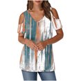 thumbnail image 2 of Soki Women's Off Shoulder Tee Clearance Blouses Short Sleeved V-Neck Fashionable Tops, 2 of 6