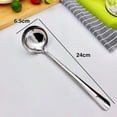 thumbnail image 7 of Oiur Soup Ladle Spoon Metal 430 Stainless Steel Ladles Spoon And Slotted Colander Spoon Set Small Soup Ladle With Holes Strainer Scoop For Hot Pot 1pc, 7 of 7