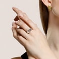 thumbnail image 6 of YYKihy New Rose Princess Diamond Ring Heart Shaped Rose Gold Two Tone Zircon Ring Proposal Ring Valentines Day Gift Thanksgiving Gift Souvenir, 6 of 9