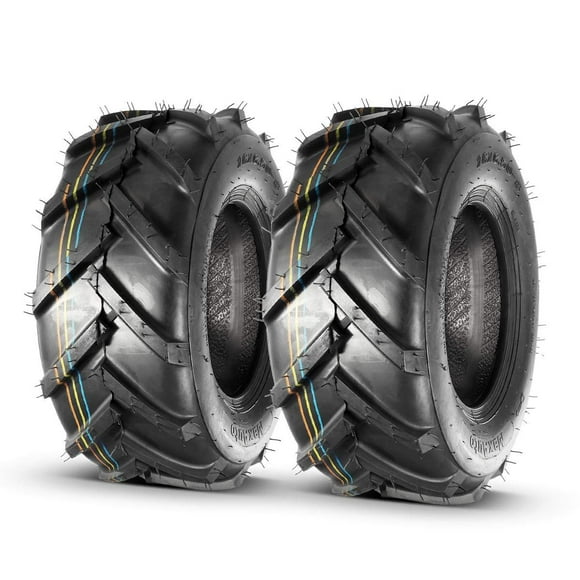 MaxAuto Pneus de Tondeuse 16x6.50-8 Pneus de Tracteur 16X6.50X8 Pneu de Tracteur 16x6.50 8 Super Crantés, 4 Plis Sans Chambre à Air, Ensemble de 2