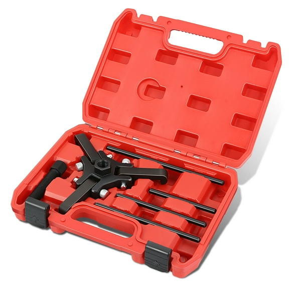 ‎Harmonic Balancer Pulley Puller 6-pcs Set 3-Jaw Puller for Harmonic Dampers & Balancers Removal Compatible with Chrysler GM Mitsubishi,Red