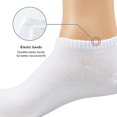 thumbnail image 5 of MONFOOT Women's and Men's Breathable Low-cut Ankle White Black Socks 10-Pairs, 5 of 6