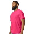 thumbnail image 3 of Gildan Softstyle Men's Midweight T-Shirt, Short Sleeve Classic Fit Cotton Tee, Heliconia, XL, 3 of 5