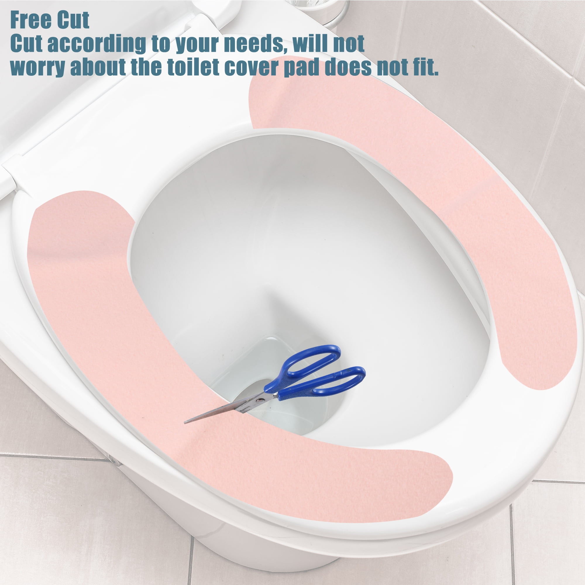 Unique Bargains 4pair Toilet Seat Cover Pad Bathroom Warm Toilet Seat Cushion Reusable Multi-color S