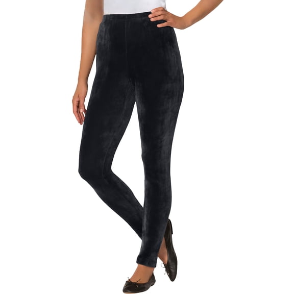 Woman Within Plus Size Velour Legging