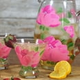thumbnail image 3 of Golden Hill Studio Hand Painted Cosmopolitan Glasses Set of 2 - Polynesian Peony Collection - Hand Painted Glassware by USA Artists - Unique and Decorative Cosmos Glasses, Kitchen Table D√©cor, 3 of 5