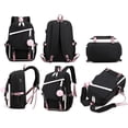 thumbnail image 3 of Alikpop College Kpop Laptop Adjustable Zipper Polyester School Backpacks with 3 Pockets, Purple, 3 of 9