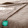 thumbnail image 5 of Clara Clark Quilt Sets, 4 Piece Lightweight Reversible Quilt Bedspread, Ellipse Weave Coverlet Bedding Set, Twin Beige Cream, 5 of 9