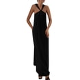 thumbnail image 1 of Vestido de verano PRETTYGARDEN 2025 para mujer sin mangas maxi negro, 1 of 9