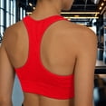 thumbnail image 5 of Wang6 Cropped Racerback Workout Tank Tops for Women Trendy Ribbed Workout Bras Sleeveless Yoga Tops Summer Crew Neck Running Gym Sports Shirts Red XL, 5 of 7