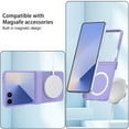 thumbnail image 3 of Allytechgroup Galaxy Z Flip 7 Case with Screen Protector, Compatible with Magsafe Hinge Protection Anti-Scratch Stylish Slim Fit Shell Shockproof Phone Case for Samsung Galaxy Z Flip 7, Purple, 3 of 5