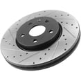 thumbnail image 4 of Afa Motors Brake Pads and Rotors E-Coated Slotted Drilled Design fits Buick Allure Lacrosse Regal,Chevrolet Malibu Impala Equinox,Saab 9-5,GMC Terrain With Brake Kit Ceramic Pads -Front, 4 of 6