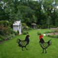 thumbnail image 5 of Decoración creativa de jardín, tarjeta de inserción de pollo negro acrílico, decoración de césped de jardín, 2 uds. ER, 5 of 5