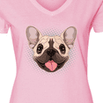 thumbnail image 4 of Inktastic French Bulldog Dog Women's V-Neck T-Shirt, 4 of 5