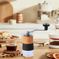 thumbnail image 6 of Manual Coffee Grinder, Ceramic Burrs, Adjustable Coarseness, Portable for Camping Hiking, with Cleaning Brush, Plastic Material, Mini Size, 6 of 7