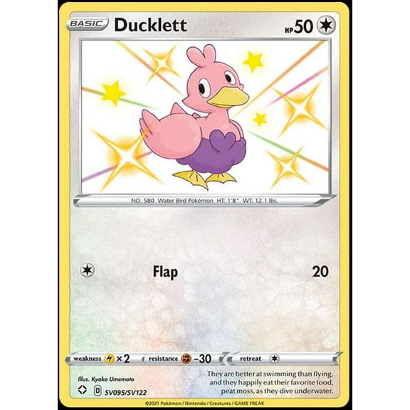 Pokemon Shining Fates Shiny Rare Ducklett SV095