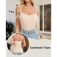 thumbnail image 5 of Women'S Plus Size Tank Tops With Built-in Bra Comfortable and Breathable, Suitable for Both Outer and Inner Wear With thin Spaghetti Straps 2XL, 5 of 8