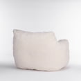 thumbnail image 6 of Bean Bag Chair, Faux Fur Bean Bag Sofa with Foam Filling, Ultra Soft Fluffy Lazy Sofa Couch Modern Tufted Upholstered Lounger Chair for Bedroom Living Room Lounge, Ivory, 6 of 7