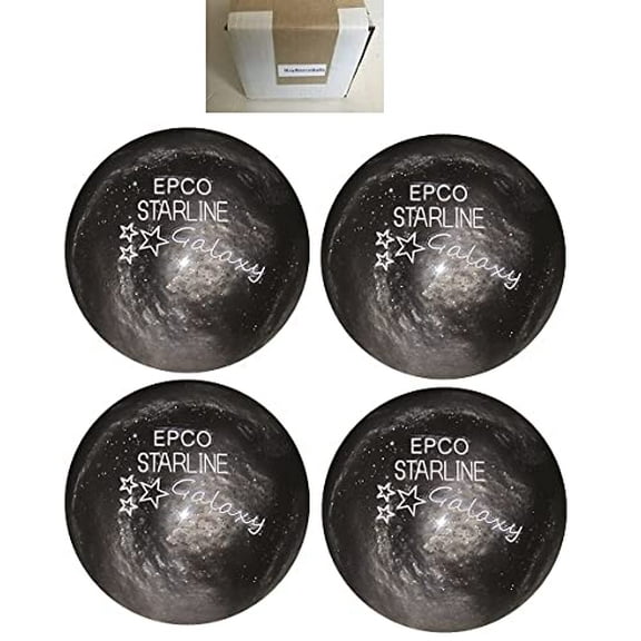 BuyBocceBalls New Listing - EPCO Candlepin Starline Galaxy - 4 Ball Package -Black - 4 1/2", 2lbs 6oz