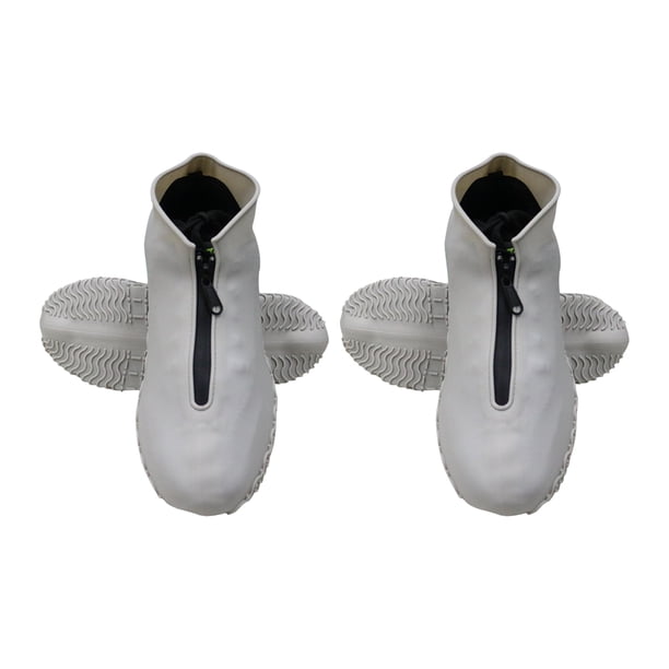Minnieouse Cubierta impermeable de silicona para zapatos, cubierta impermeable para zapatos, lluvia y suciedad, Simple y elegante Accesorios de calzado Gris claro.Negro