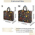 thumbnail image 2 of FORMRS Womens Corduroy Tote Bag Crossbody Shoulder Handbag with Pocket, Moon Pattern, 2 of 7
