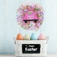 thumbnail image 7 of Holloyiver 16.5inch Happy Easter Door Wreath, Multicolor Metallic Deco Mesh Wreath with Pink Truck Sign, Colorful Ribbon with Easter Eggs Pattern for Indoor Outdoor Use, Farmhouse Spring Garland, 7 of 7