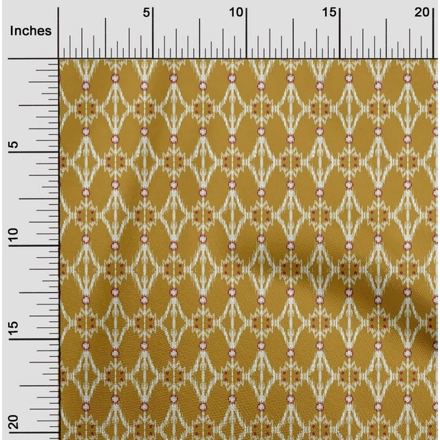 oneOone Polyester Lycra Fabric Geometric Ikat Print Fabric By Yard 56 Inch Wide