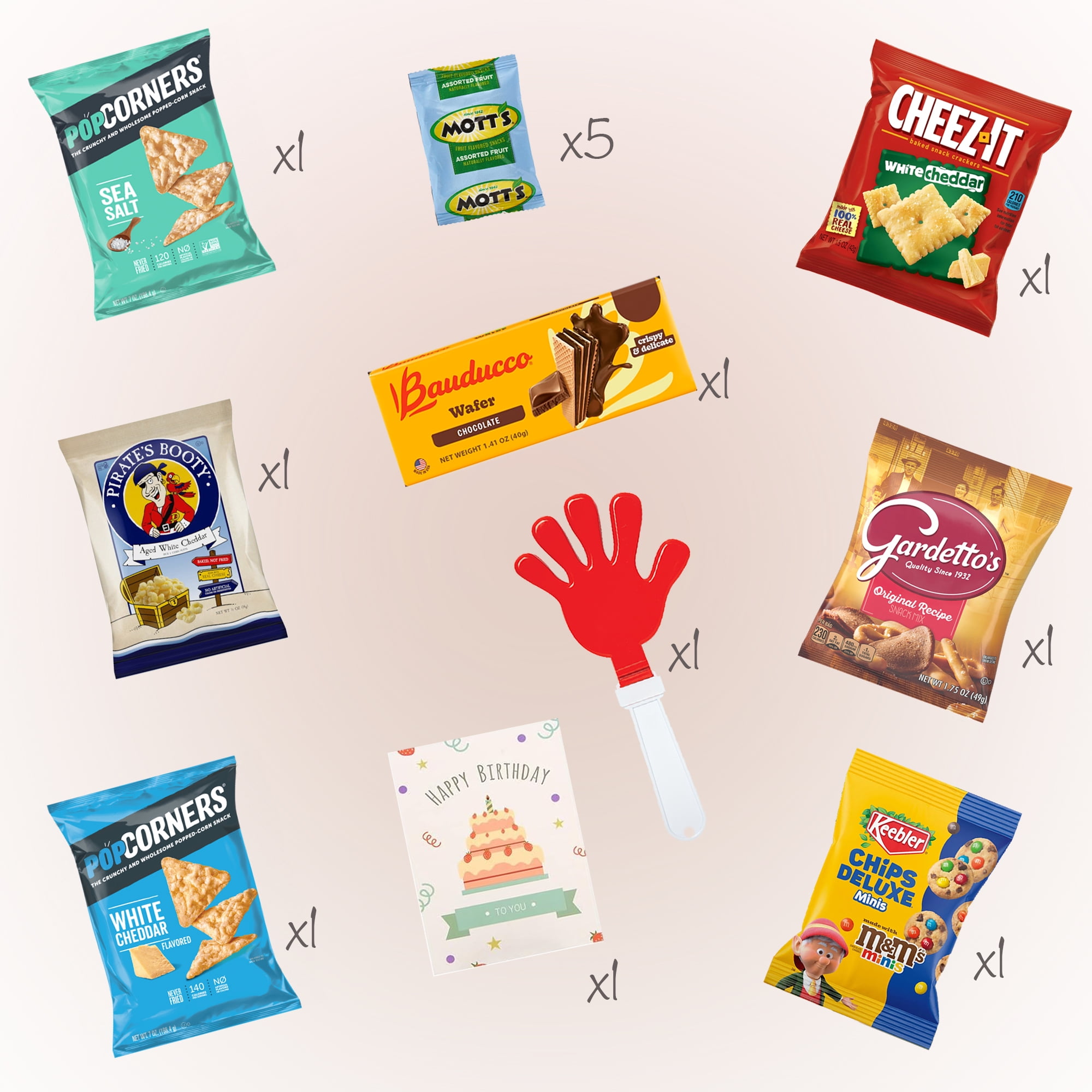 JUMBO JUMBLE Birthday Snack Box (50 count) Assortment Variety Care Package Snacks Gift Basket for Kids, Teens, Boys, Girls, Men, Women, Office, College Students, & Military Soldiers