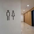 TUMALL Male Female Toilet Sign Bathroom Sign WC Stickers for Restaurant