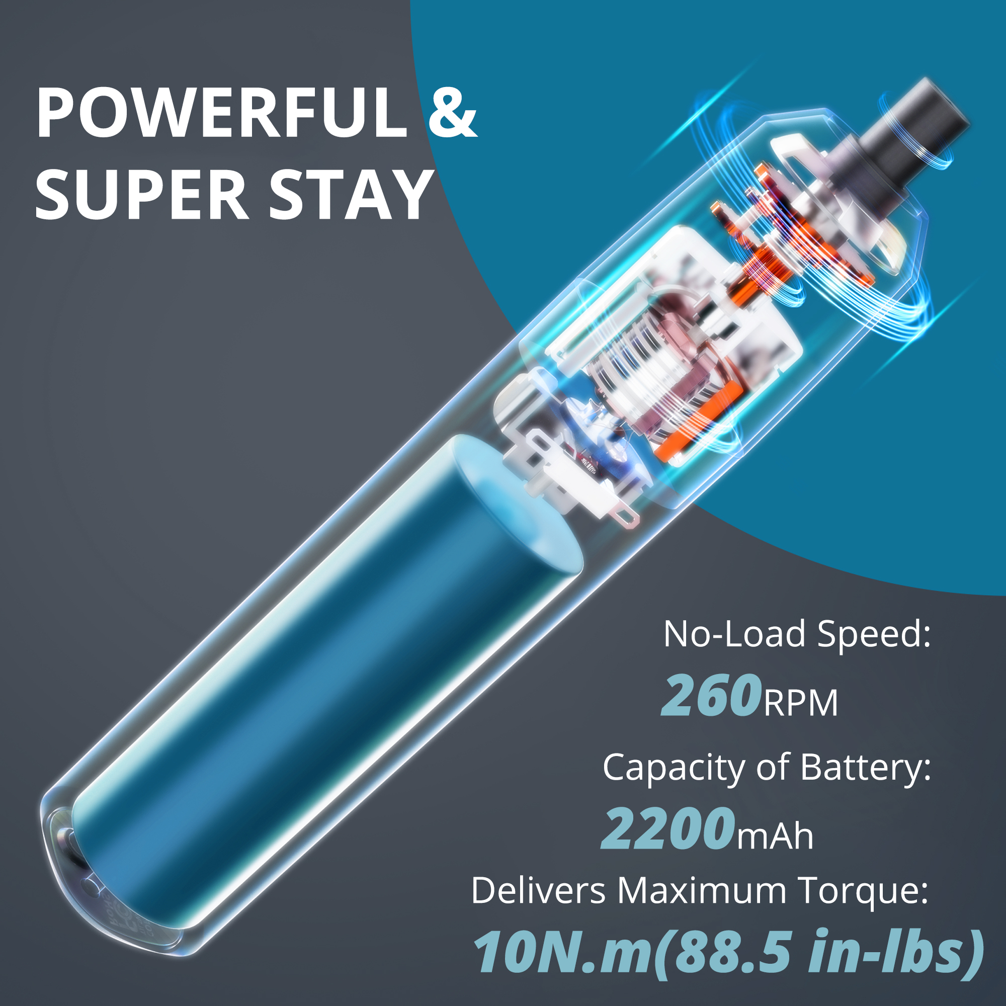 Tilswall 4V Cordless Electric Screwdriver, with LED Light, 25pc S2 Steel Bits, for Furniture, Electronics Repair, Blue