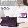 thumbnail image 6 of ELEHOLD for Samsung Galaxy A53 5G PU Leather Wallet Case, with Card Holder Strap Shoulder Lanyard for Women Men, Durable Zipper Kickstand Cover for Samsung Galaxy A53 5G,Purple, 6 of 10