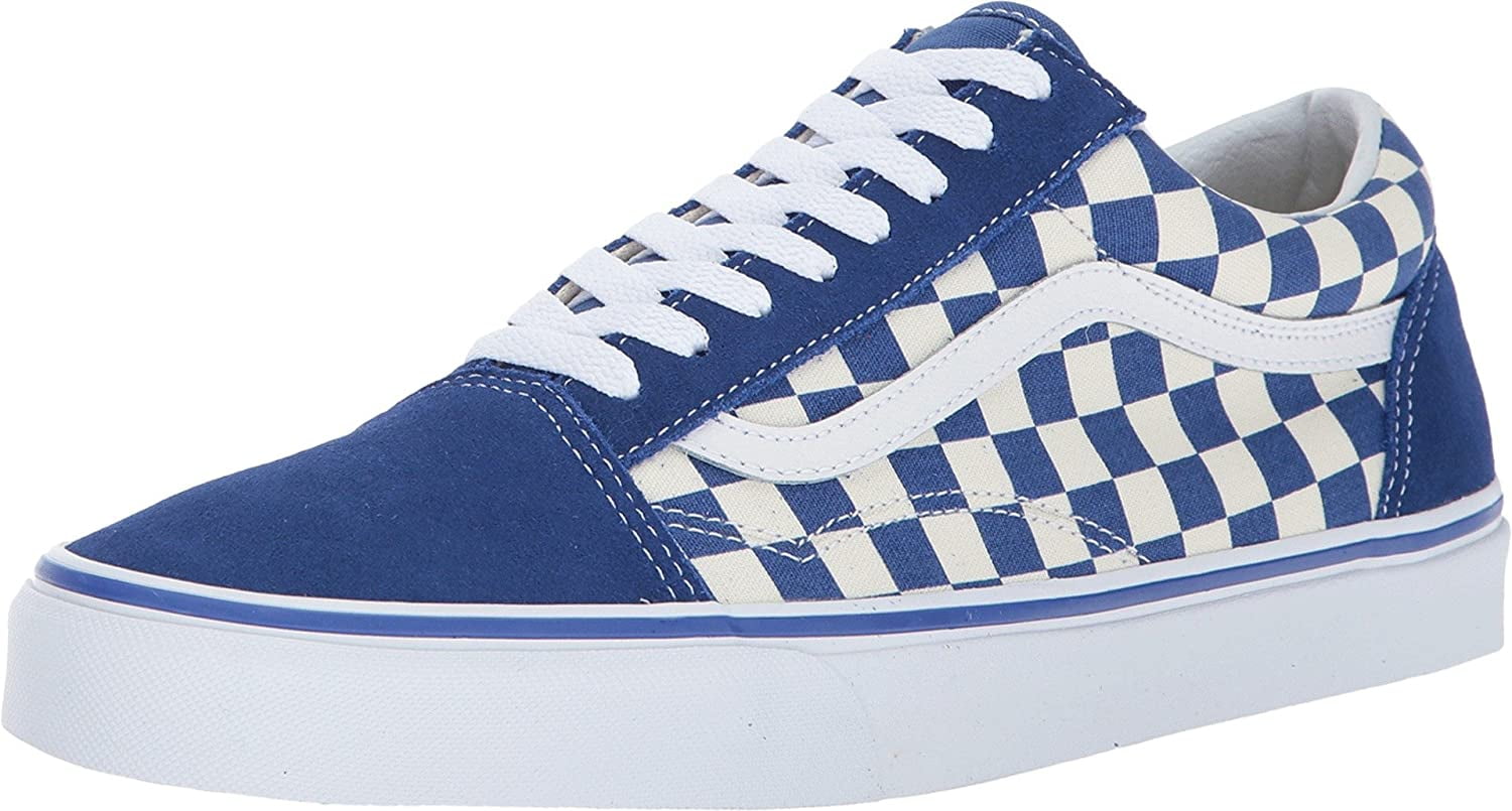 blue and white vans low top
